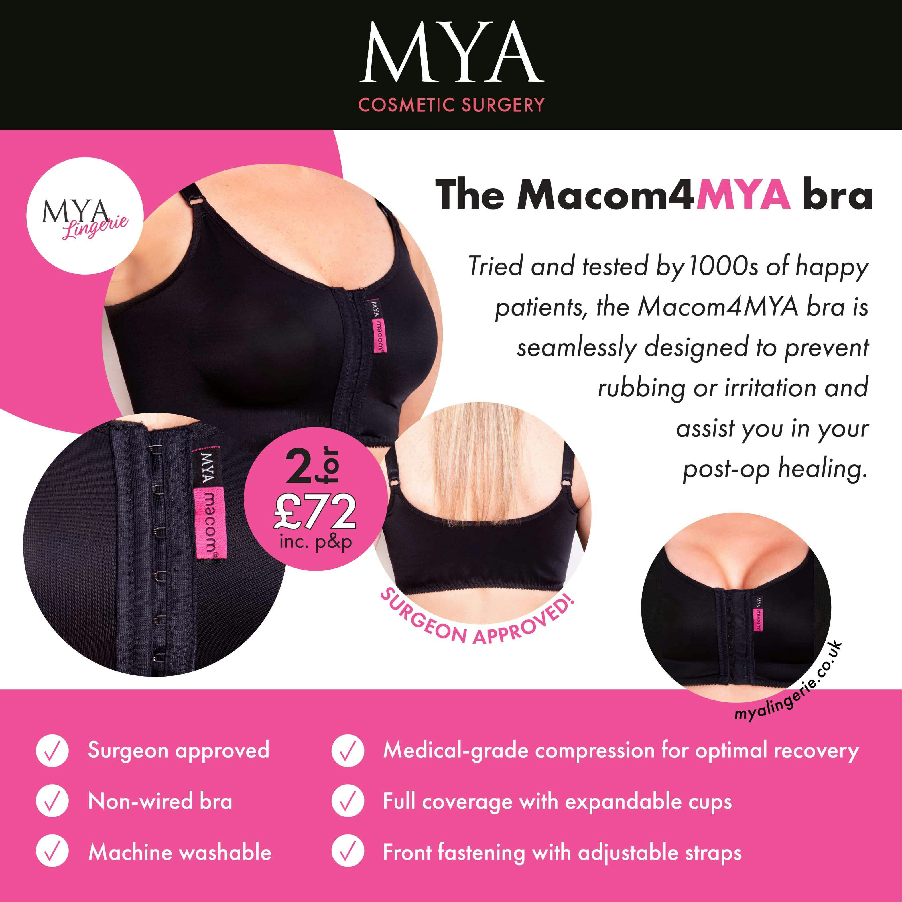 The Macom4 MYA Bra - Post breast-augmentation bra